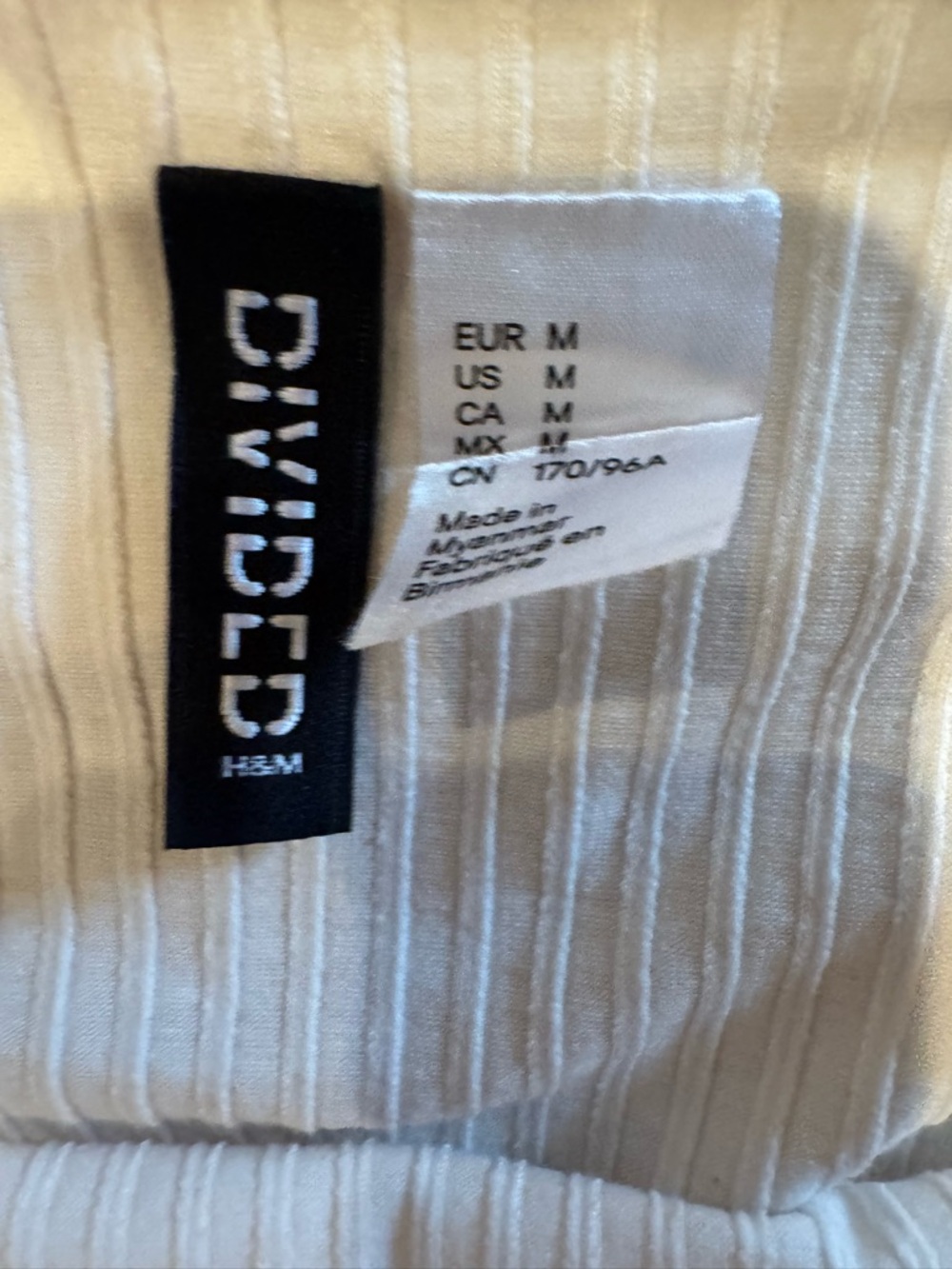 H&M Divided Cream Ribbed Off-Shoulder Top - Picture 2 of 2